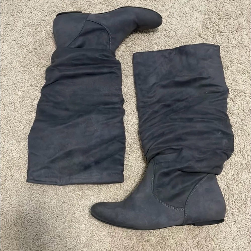 DSW Grey Slouchy Knee-High Boots